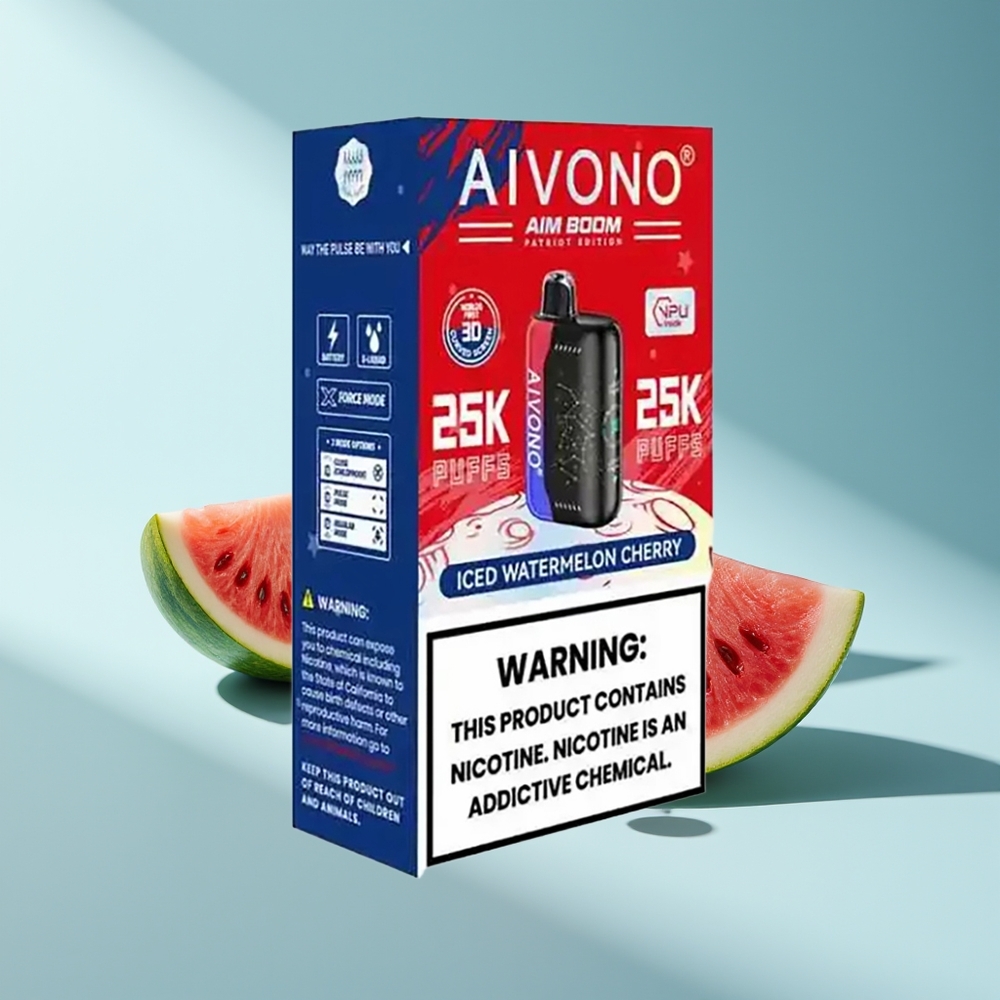Aivono Aim Boom 25000 Gekühlte Wassermelone-Kirsche Typ-C 650mAh