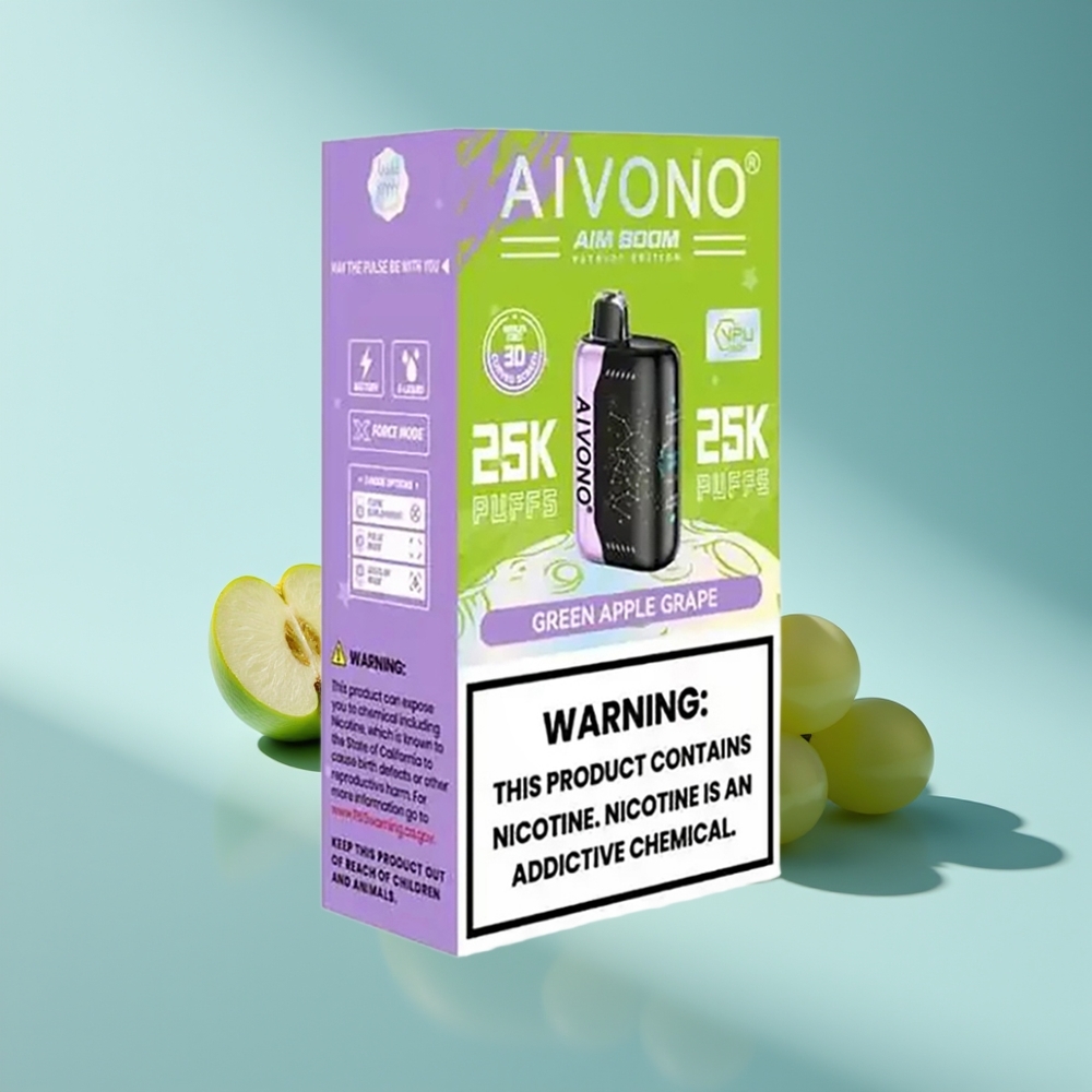 Aivono Aim Boom 25000 Grüner Apfel Traube 650mAh Typ-C