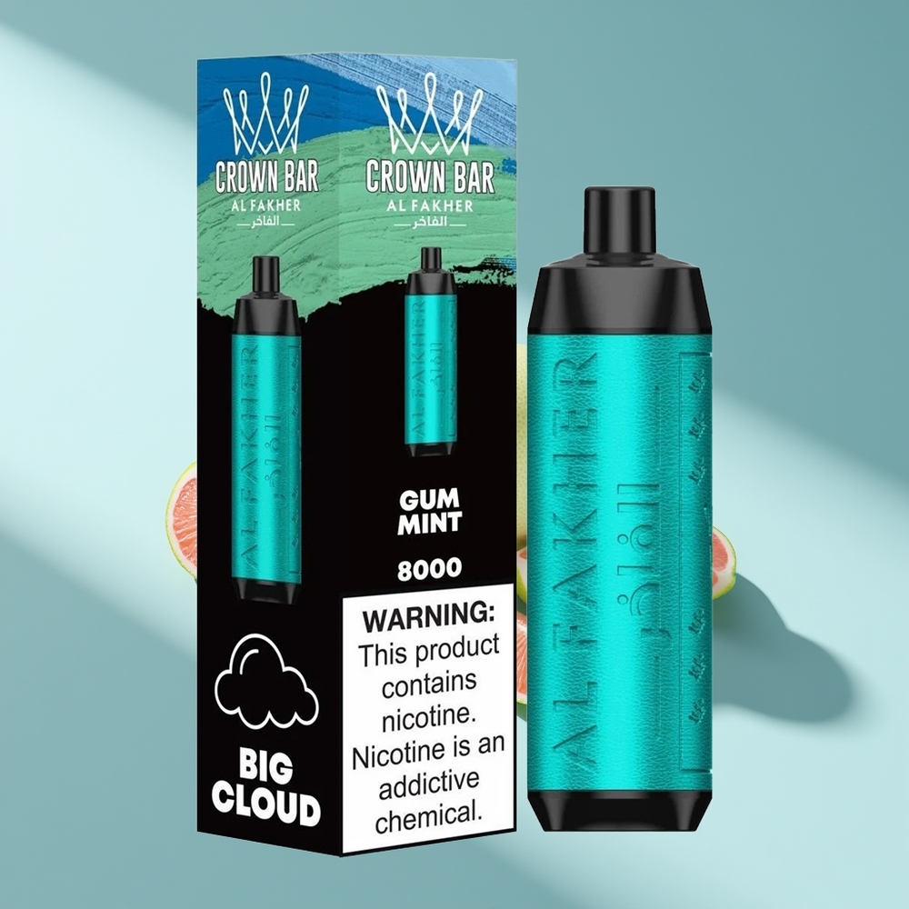 Al Fakher Crown Bar 8000 Crystal Kaum Minze 600mAh Typ-C