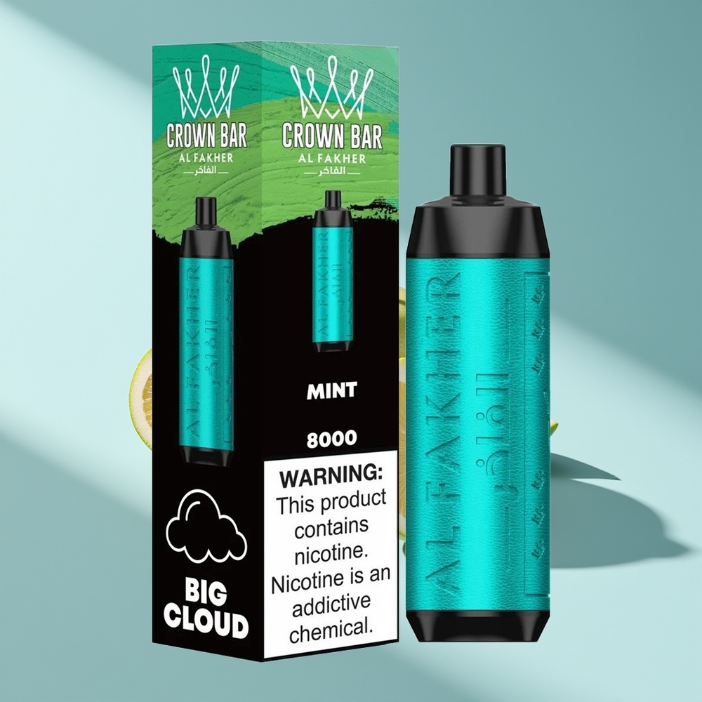 Al Fakher Crown Bar 8000 Crystal Krone Minze Typ-C 18ml