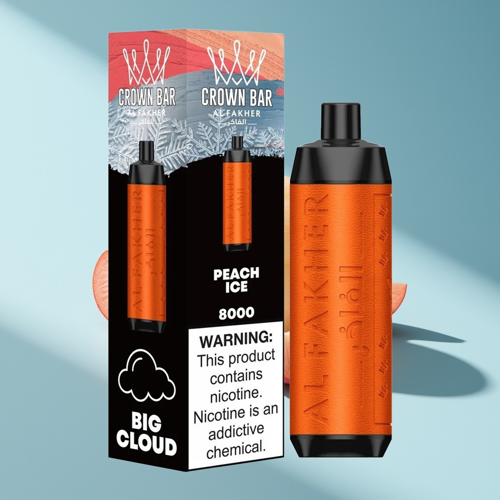 Al Fakher Crown Bar 8000 Crystal Pfirsich-Eis 600mAh Typ-C