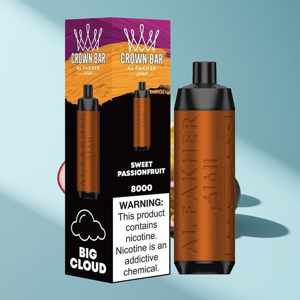 Al Fakher Crown Bar 8000 Crystal Süße Passionsfrucht 600mAh Typ-C
