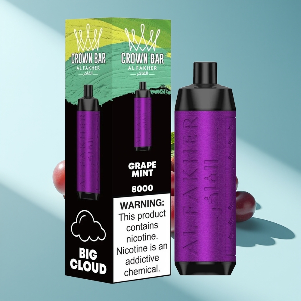Al Fakher Crown Bar 8000 Crystal Traubenminze 600mAh Typ-C