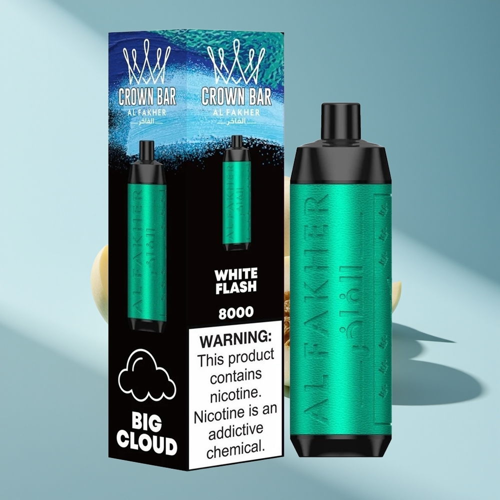 Al Fakher Crown Bar 8000 Crystal Weißer Blitz 600mAh Typ-C