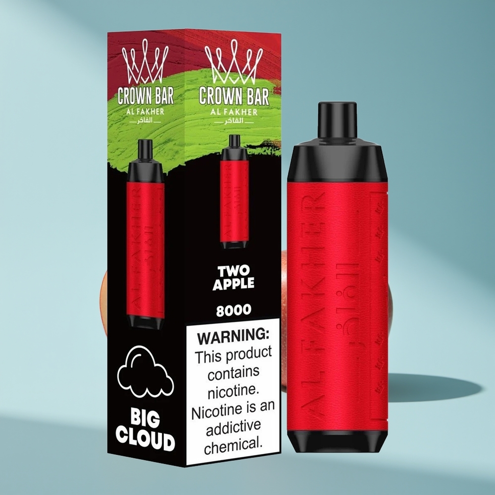 Al Fakher Crown Bar 8000 Crystal Zwei Apfel 600mah 18ml