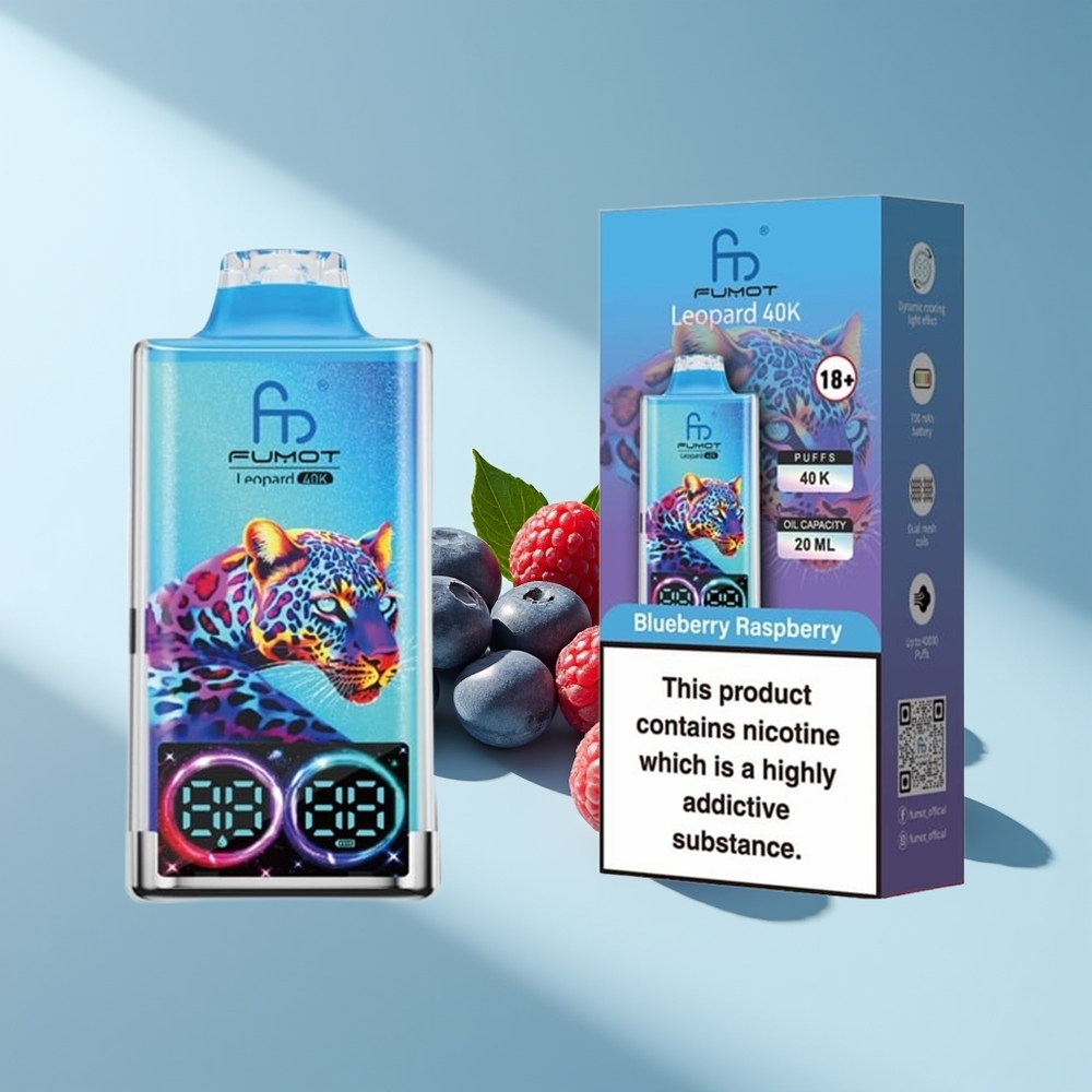 Fumot Leopard 40K Blaubeere Himbeere Dual Mesh 700mAh