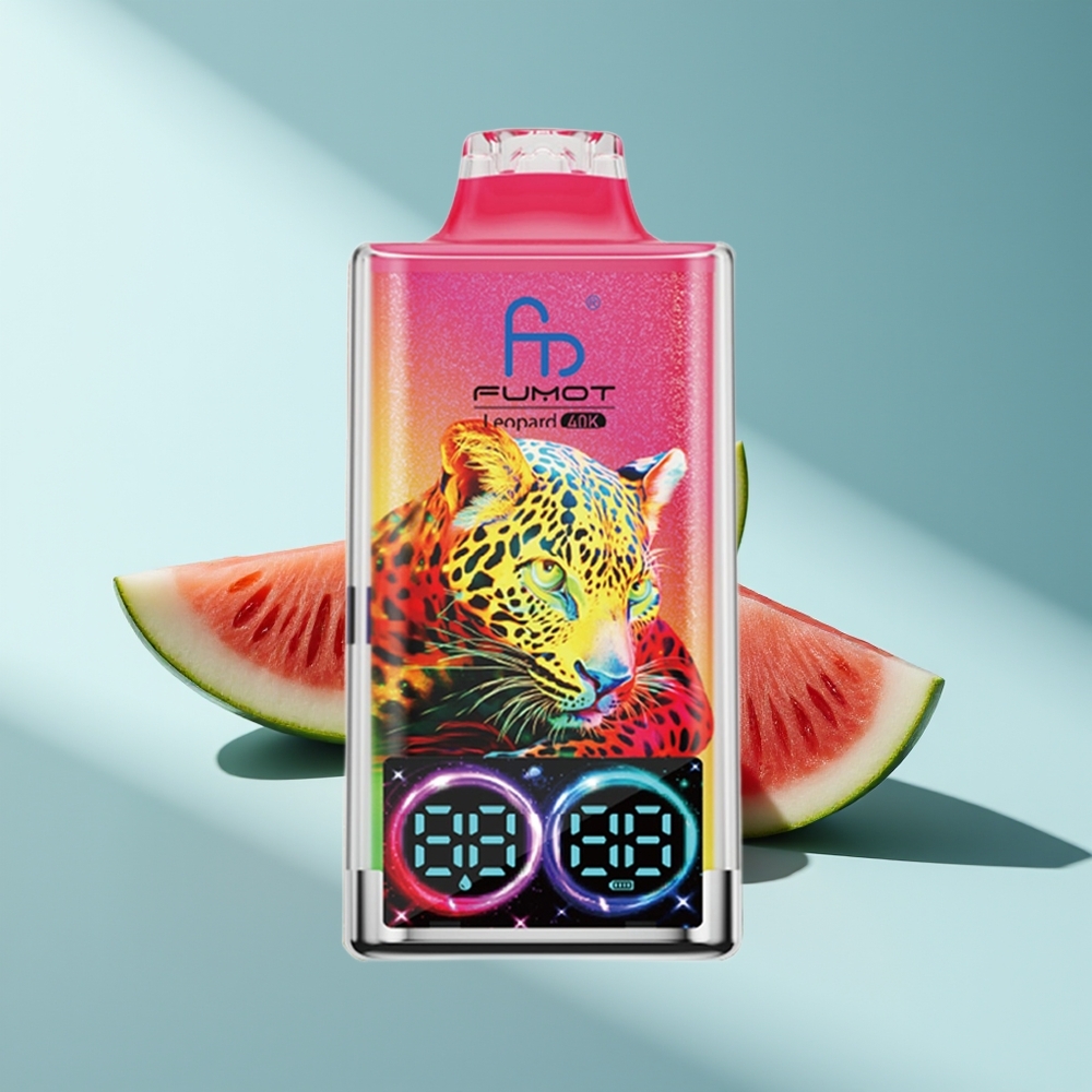 Fumot Leopard 40K Erdbeer-Wassermelone Dual Mesh 5%