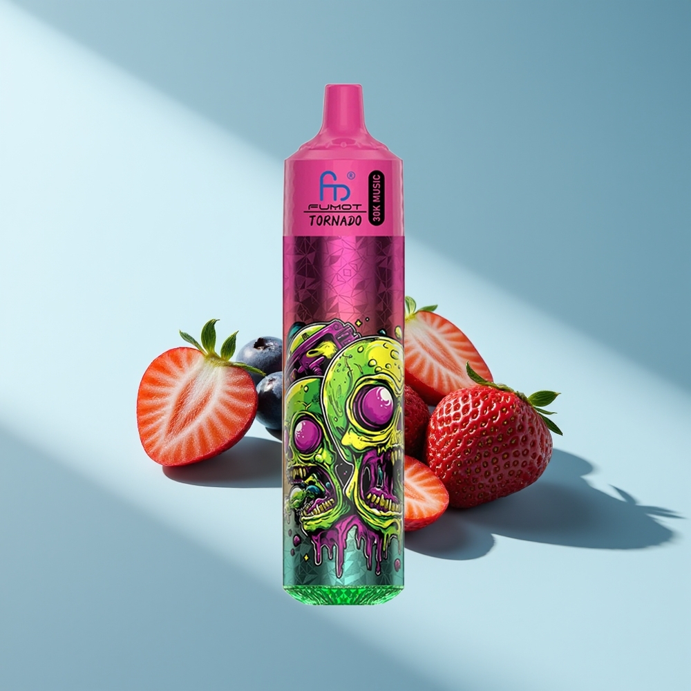 Fumot Randm Tornado 30000 Erdbeere Heidelbeere 30mL 2% 5% 1.0 Ohm 600mAh LED
