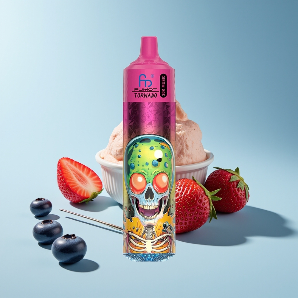 Fumot Randm Tornado 30000 Erdbeere Himbeere Eiscreme mit 30mL und 1,0 Ohm Mesh