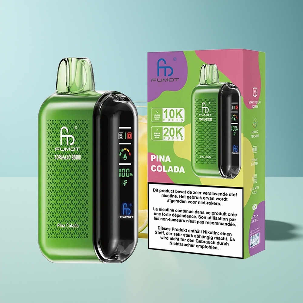 Fumot Tornado 20000 Ananas Kolade Dual Mesh Luftstrom