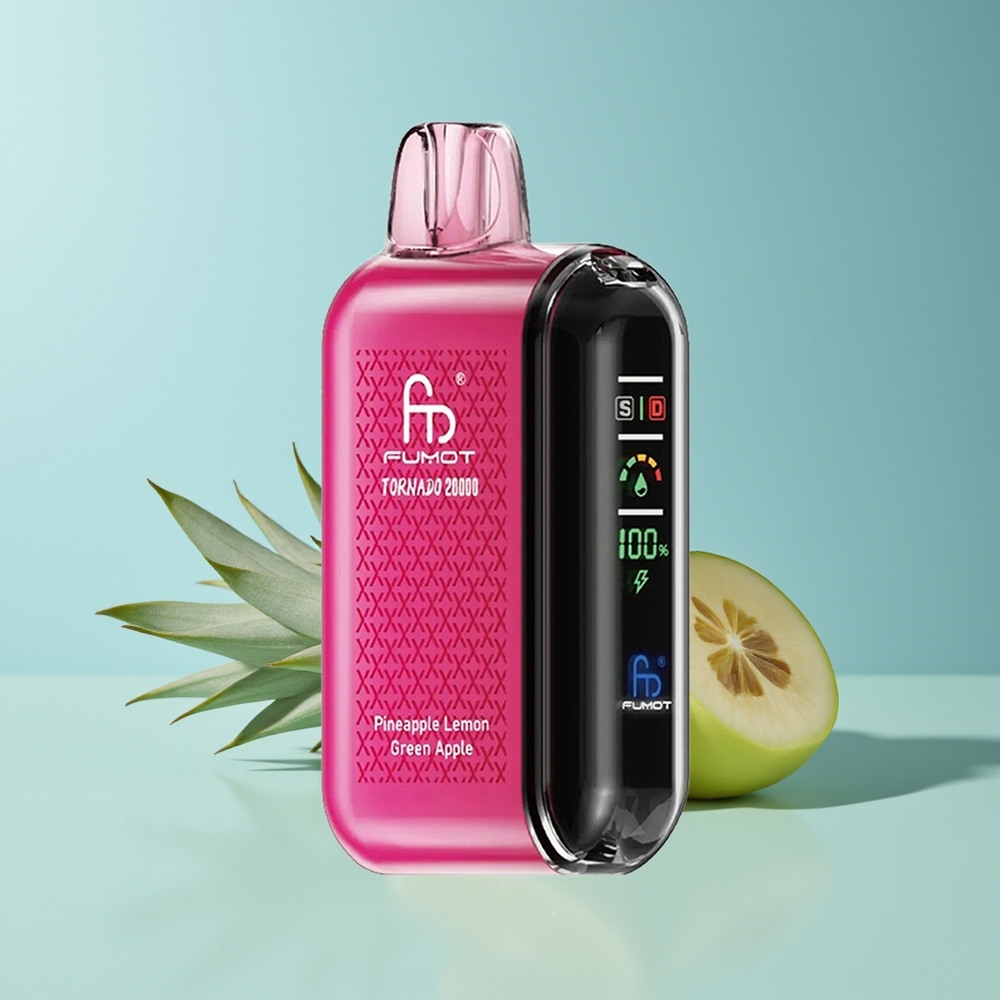 Fumot Tornado 20000 Ananas Zitrone Grünapfel Dual Mesh Smart Display