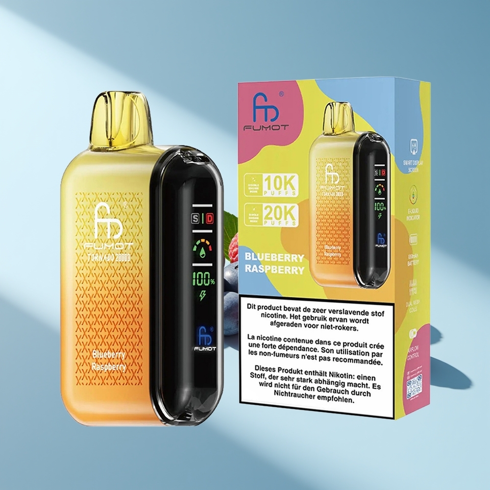 Fumot Tornado 20000 Blaubeere Himbeere Dual Mesh Luftstromkontrolle