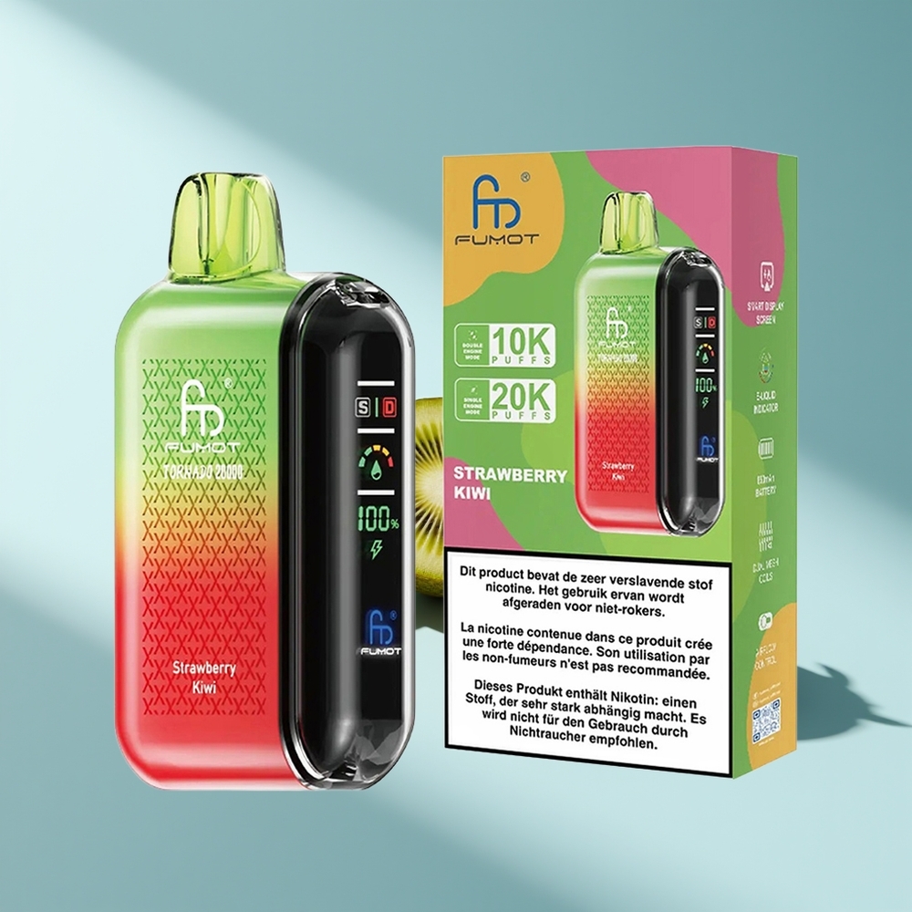 Fumot Tornado 20000 Erdbeere Kiwi Dual Mesh Luftstrom