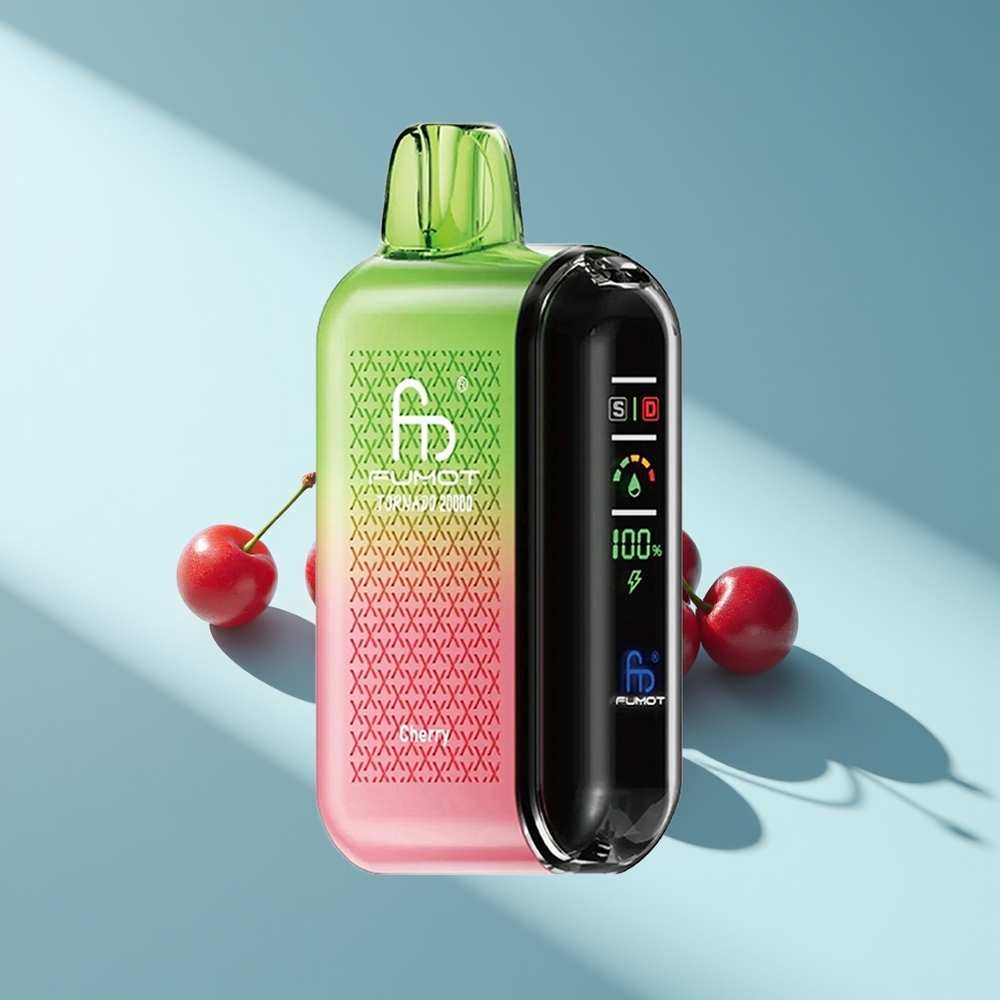 Fumot Tornado 20000 Kirsch Dual Mesh Anzeige