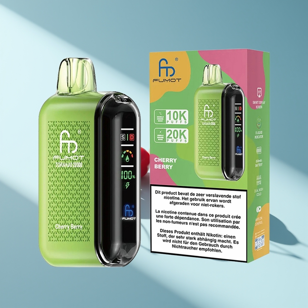 Fumot Tornado 20000 Kirschbeere Dual Mesh Display