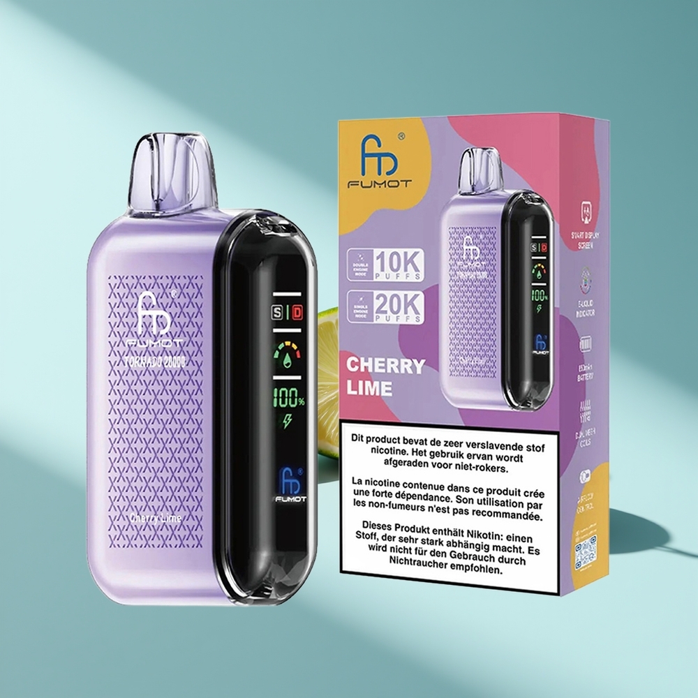 Fumot Tornado 20000 Kirschlimette Dual Mesh Smart Display