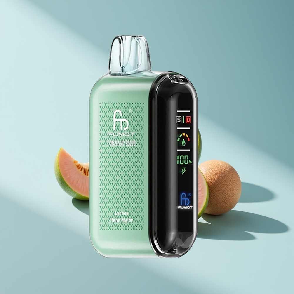 Fumot Tornado 20000 Litschi-Honigmelone Dual-Mesh Anzeige