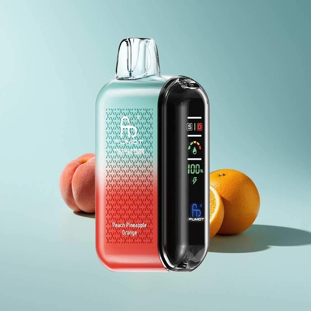 Fumot Tornado 20000 Pfirsich Ananas Orange Dual Mesh Coil Luftstromkontrolle