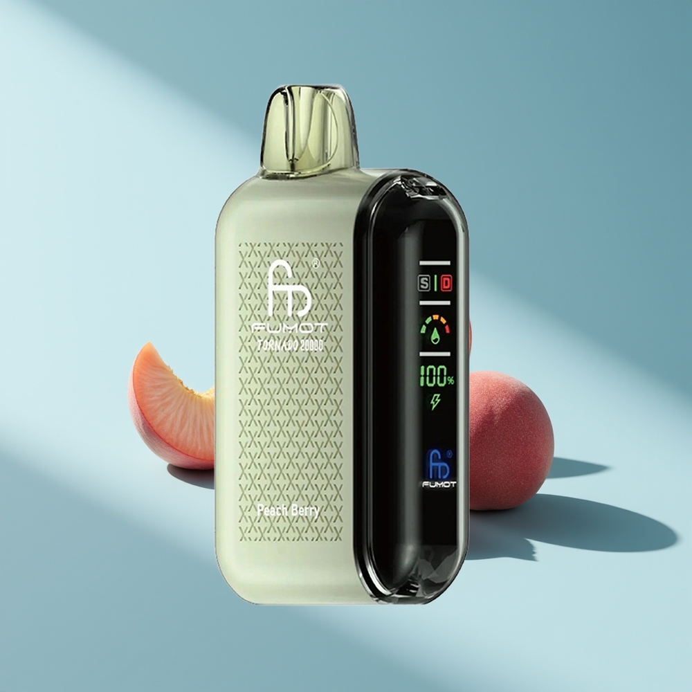 Fumot Tornado 20000 Pfirsich Beere Dual Mesh Coil Smart Display
