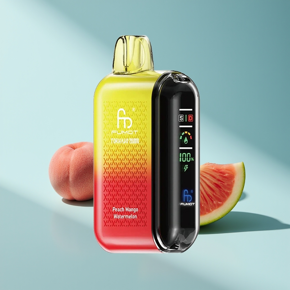 Fumot Tornado 20000 Pfirsich Mango Wassermelone Dual Mesh Coil Smart Display