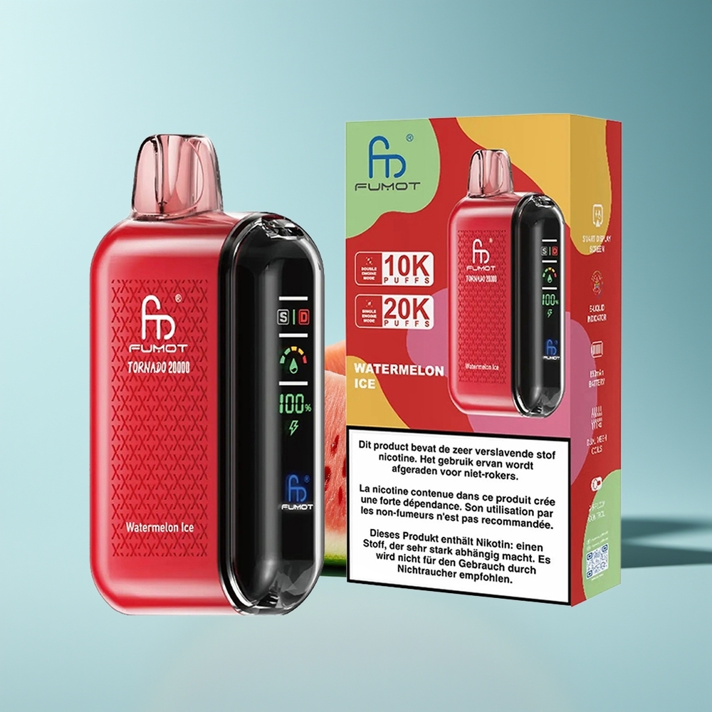 Fumot Tornado 20000 Wassermelonen-Eis Dual Mesh Coil Smart Display