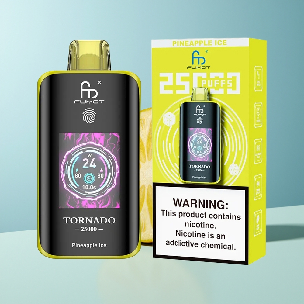 Fumot Tornado 25000 Ananas Eis HD Bildschirm Typ-C Ladeanschluss