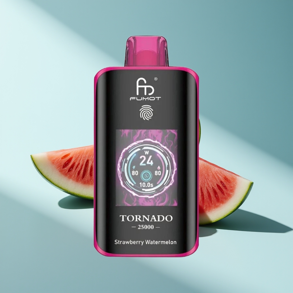 Fumot Tornado 25000 Erdbeer-Wassermelone HD-Bildschirm Typ-C-Ladung