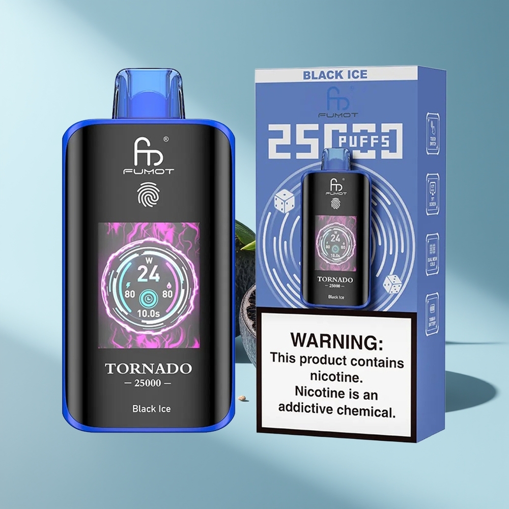 Fumot Tornado 25000 Schwarz-Eis HD 700mAh