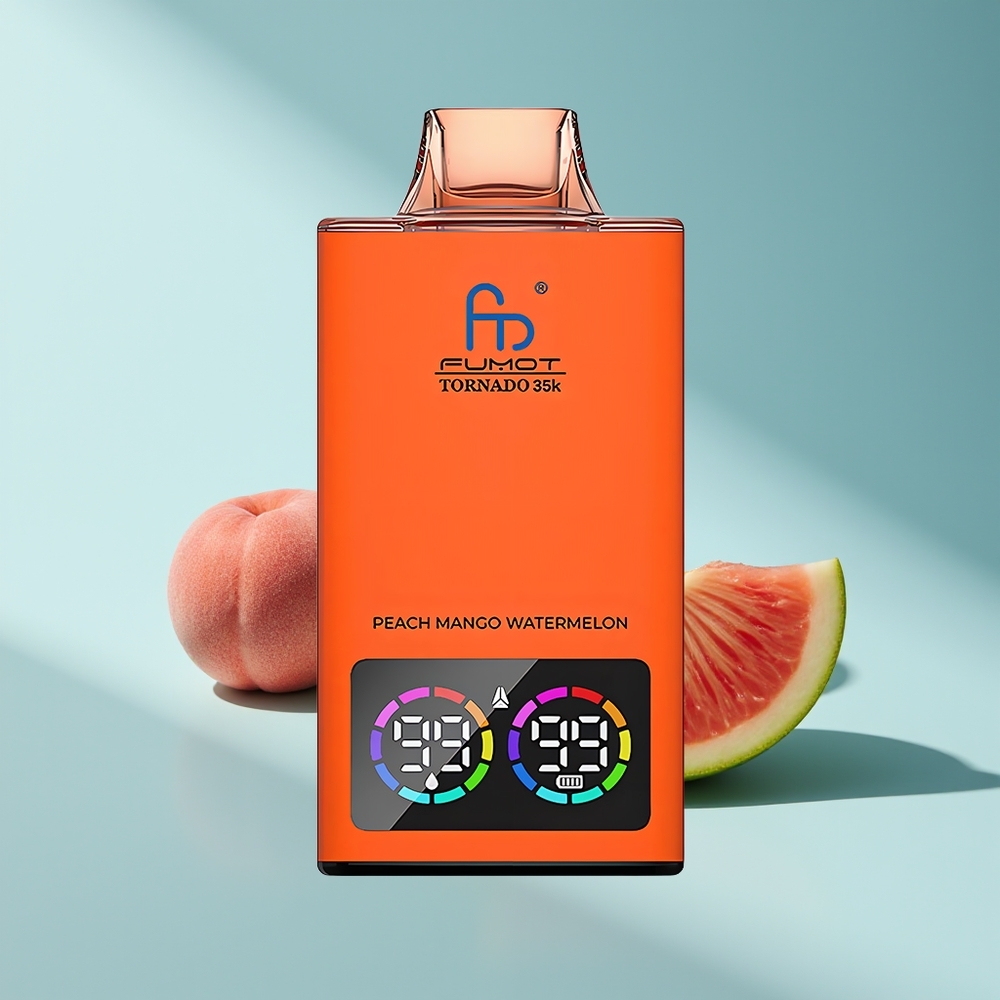 Fumot Tornado 35000 Pfirsich-Mango-Wassermelone Dual-Mesh-Spule Schnellladung
