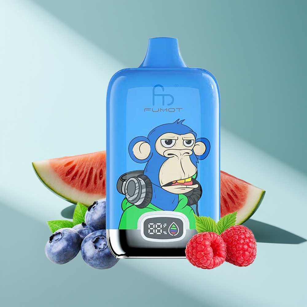 Fumot Tornado Digital Box 12000 Erdbeer-Wassermelone Mesh Coil Typ-C