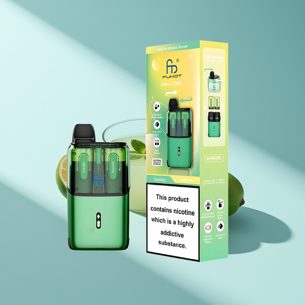 Fumot Ultra T32000 Frische Minze - Spearmint mit 800mAh und Mesh Coil