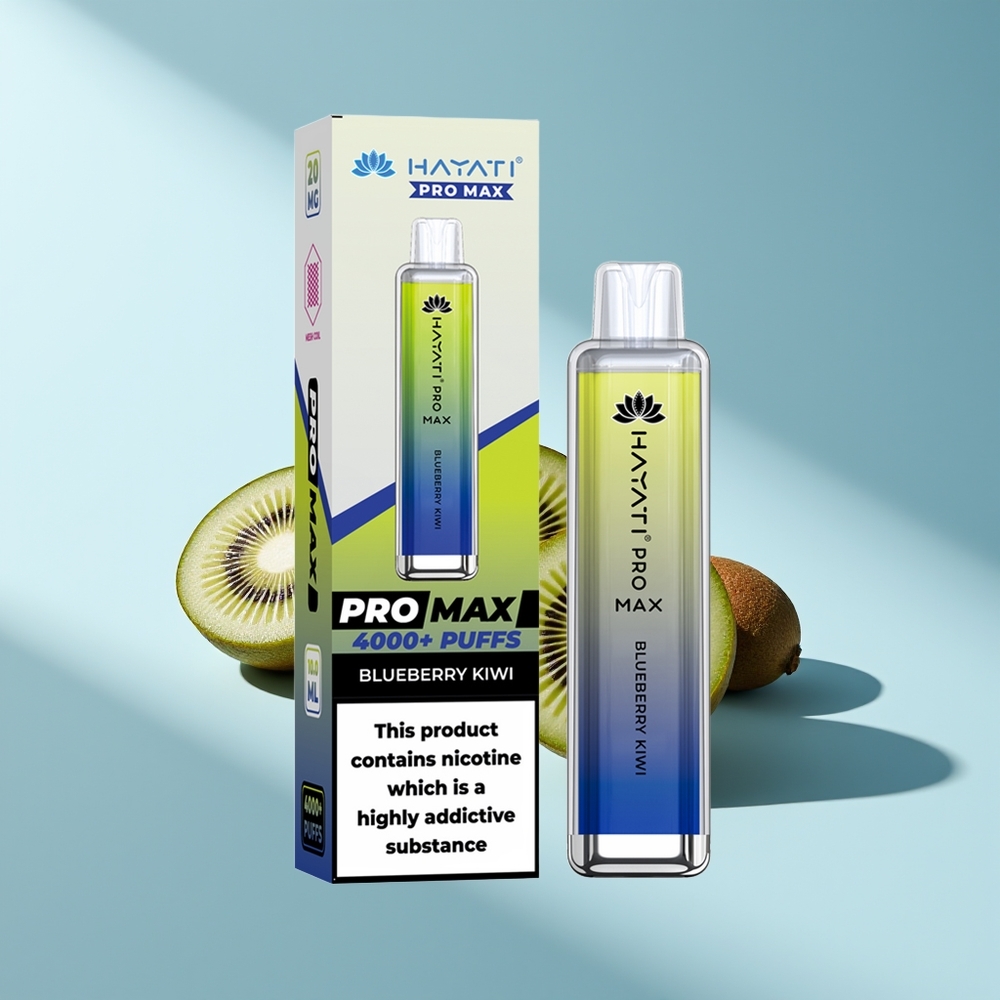 Hayati Pro Max 4000 Blaubeere Kiwi Dual Mesh Rechargebar