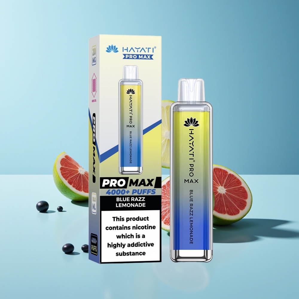 Hayati Pro Max 4000 Blaue Himbeerlimonade Dual Mesh LED
