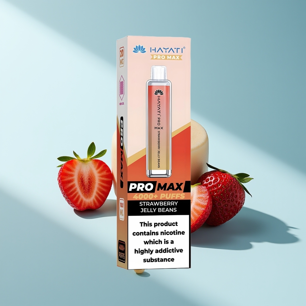 Hayati Pro Max 4000 Erdbeer-Gelee-Bohnen Dual-Mesh 2ml