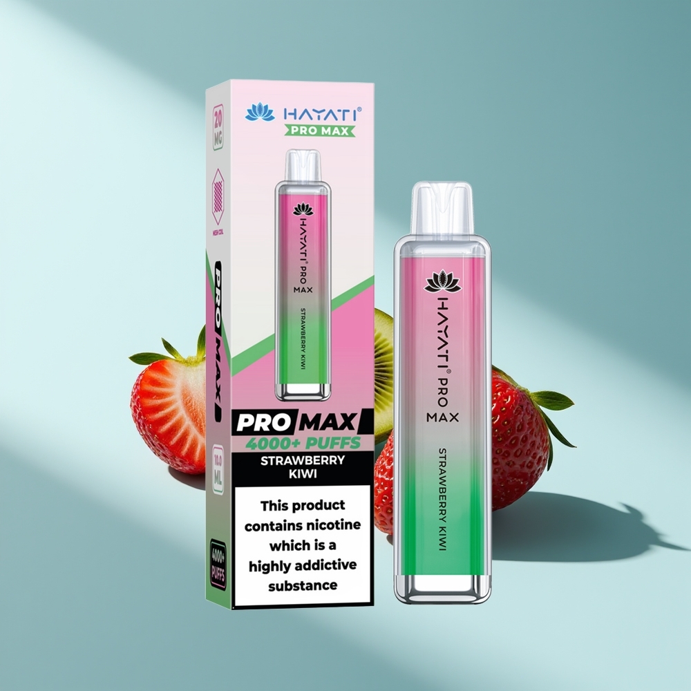 Hayati Pro Max 4000 Erdbeer-Kiwi Dual Coil Rechargebar