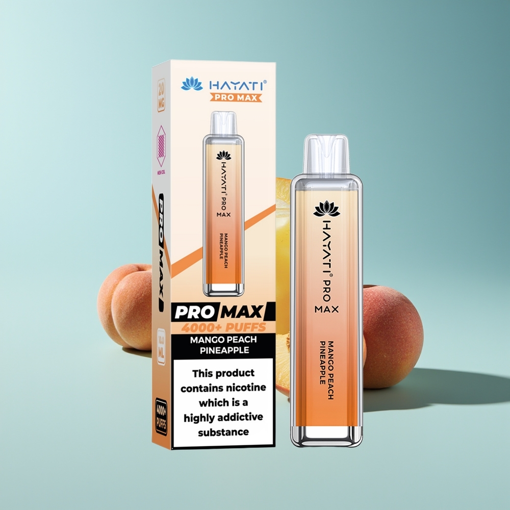 Hayati Pro Max 4000 Mango Pfirsich Ananas Dual Mesh Rechargebar