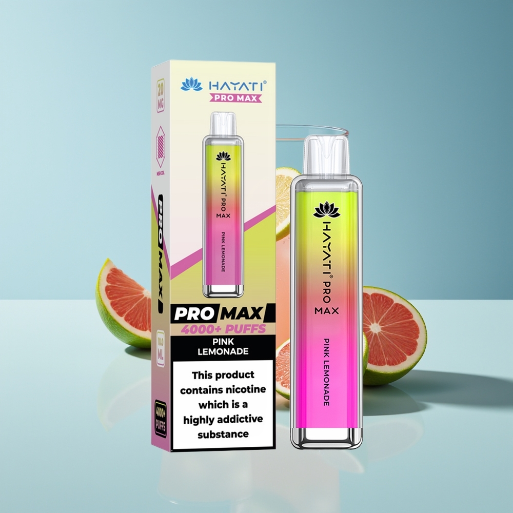 Hayati Pro Max 4000 Rosa Limonade Pro Max Dual Coil Wiederaufladbar