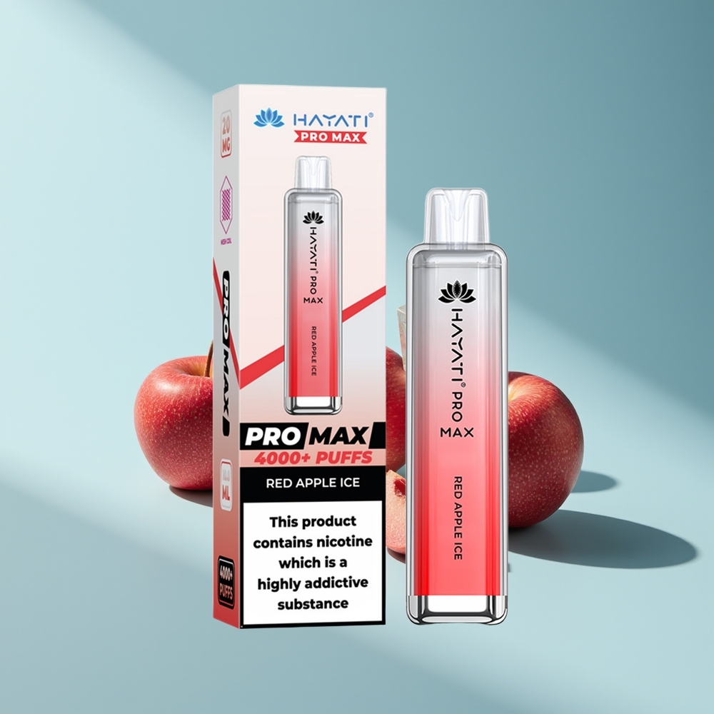 Hayati Pro Max 4000 Roter Apfel Eis Dual Ohm Rechargebar