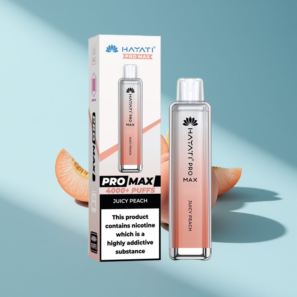 Hayati Pro Max 4000 Saftiger Pfirsich Dual Mesh Rechargebar