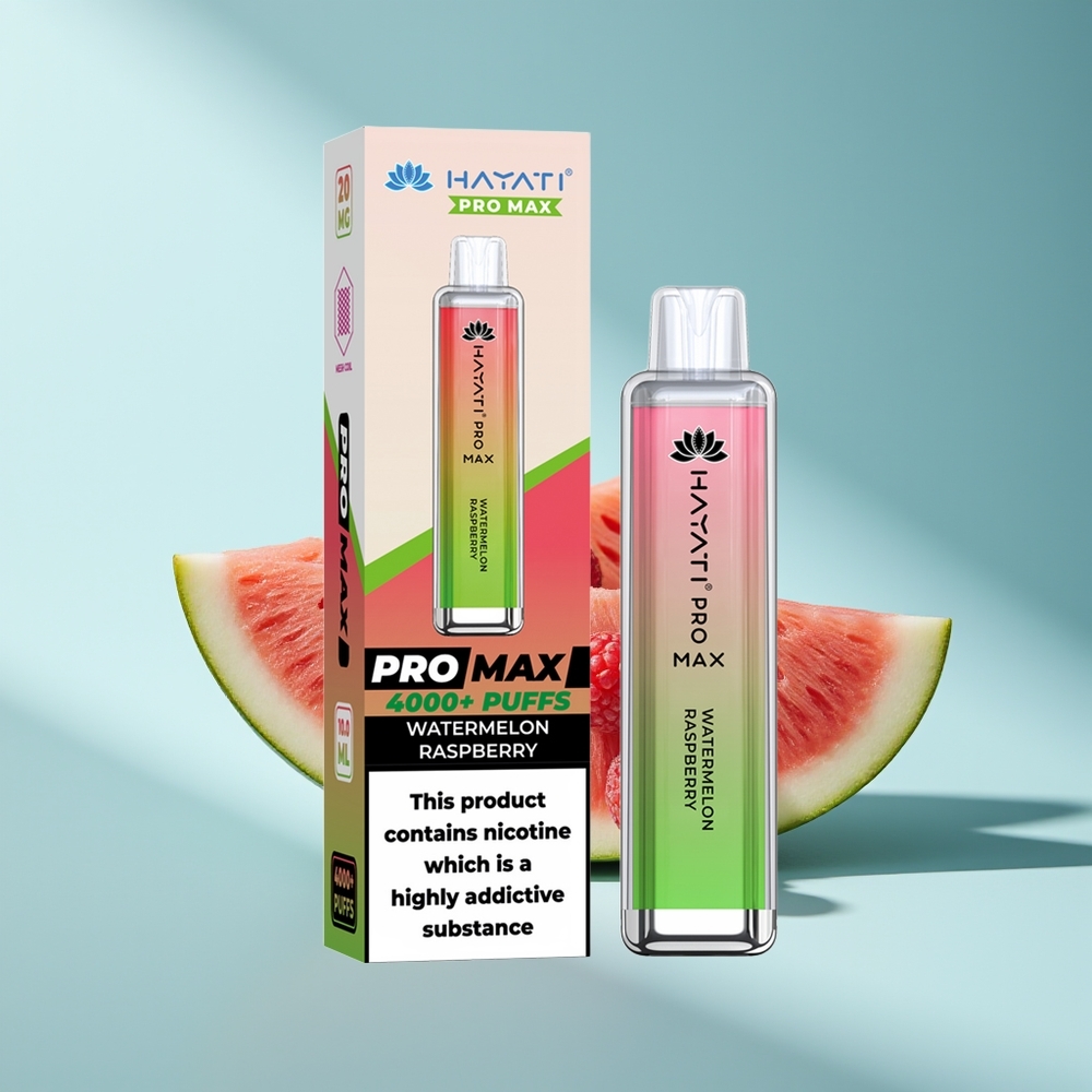 Hayati Pro Max 4000 Wassermelone Himbeere Dual Mesh Rechargebar