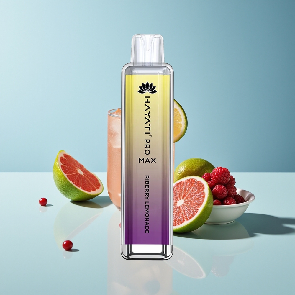 Hayati Pro Max 4000 Zitronenlimonade mit Riberry Dual Mesh & Kristallklar