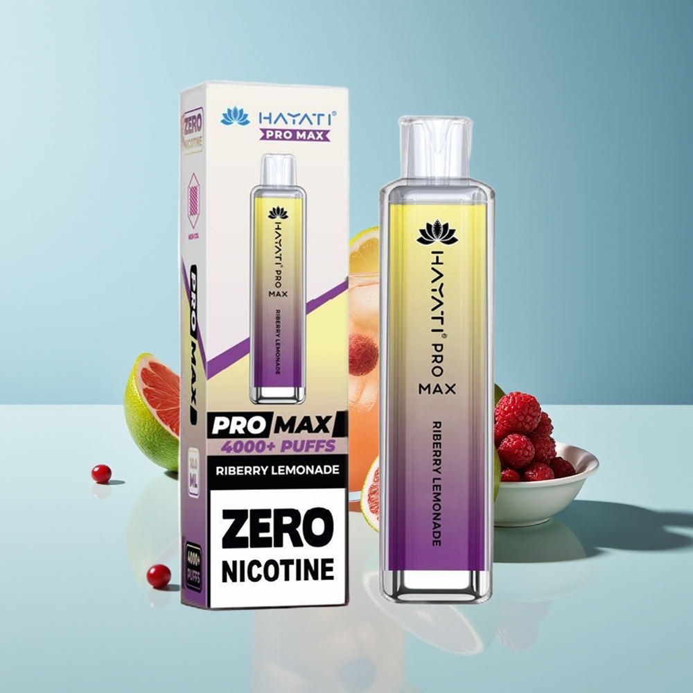Hayati Pro Max 4000 Zitronenlimonade mit Riberry Dual Mesh & Kristallklar