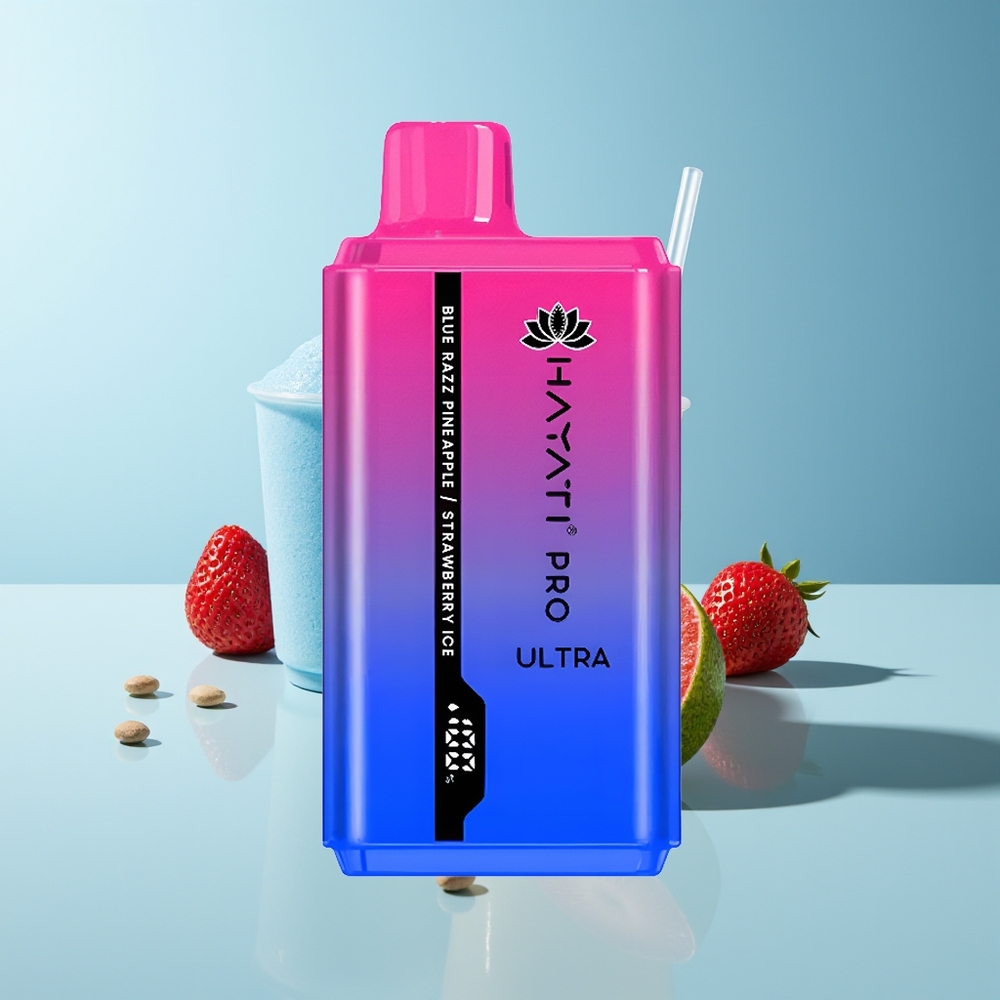 Hayati Pro Ultra 15000 Blaue Himbeer-Ananas-Erdbeer-Eis mit 850mAh und 2% Nikotin