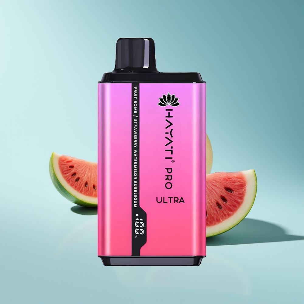 Hayati Pro Ultra 15000 Fruchtbombe Erdbeer-Wassermelone Kaugummi 850mAh 12ml