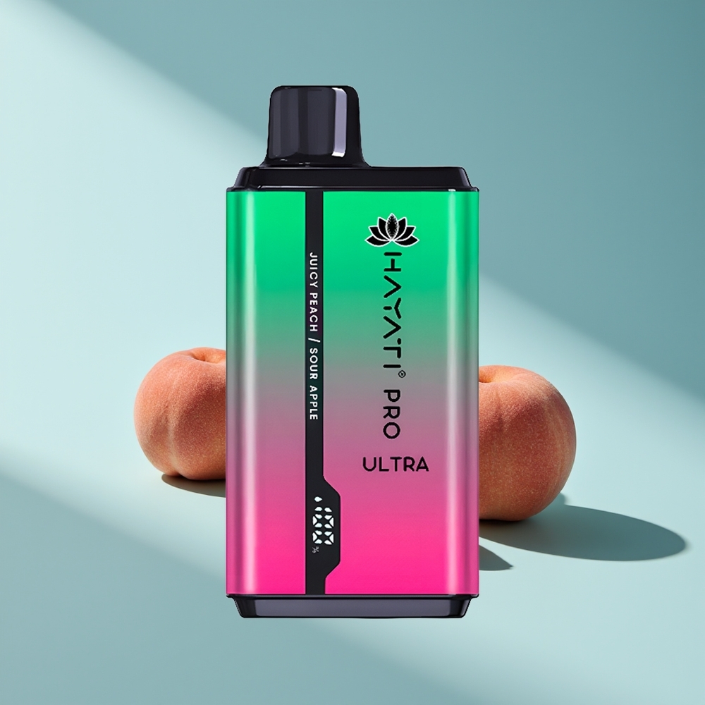 Hayati Pro Ultra 15000 Saurer Apfel Saftiger Pfirsich 850mAh 2%