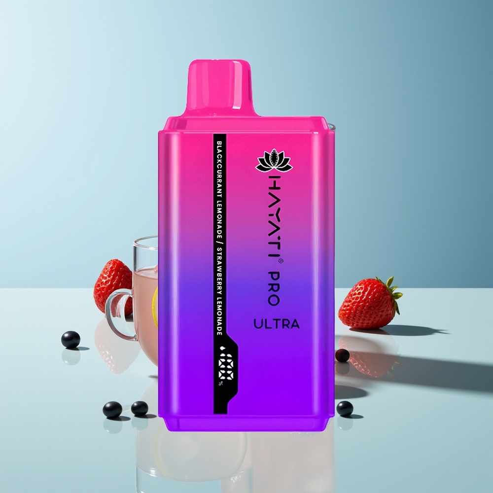 Hayati Pro Ultra 15000 Schwarze Johannisbeere Zitronenlimonade Erdbeer-Zitronenlimonade mit 850mAh und 2% Nikotin