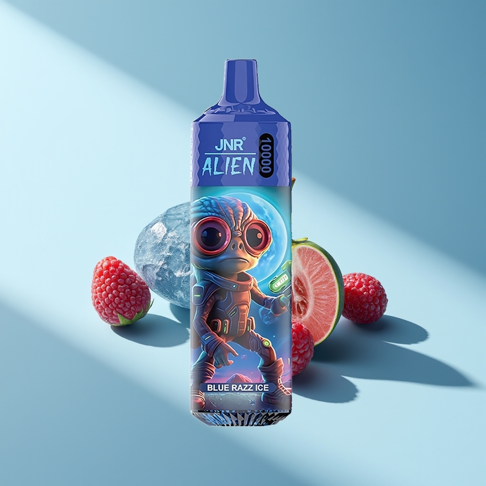 JNR Alien 10000 Blaue Himbeere Eis mit RGB-LED und Mesh-Coil