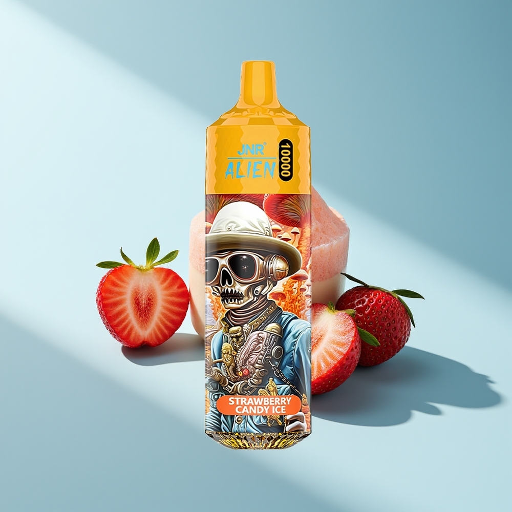 JNR Alien 10000 Erdbeer-Bonbon-Eis mit 850mAh und Mesh Coil