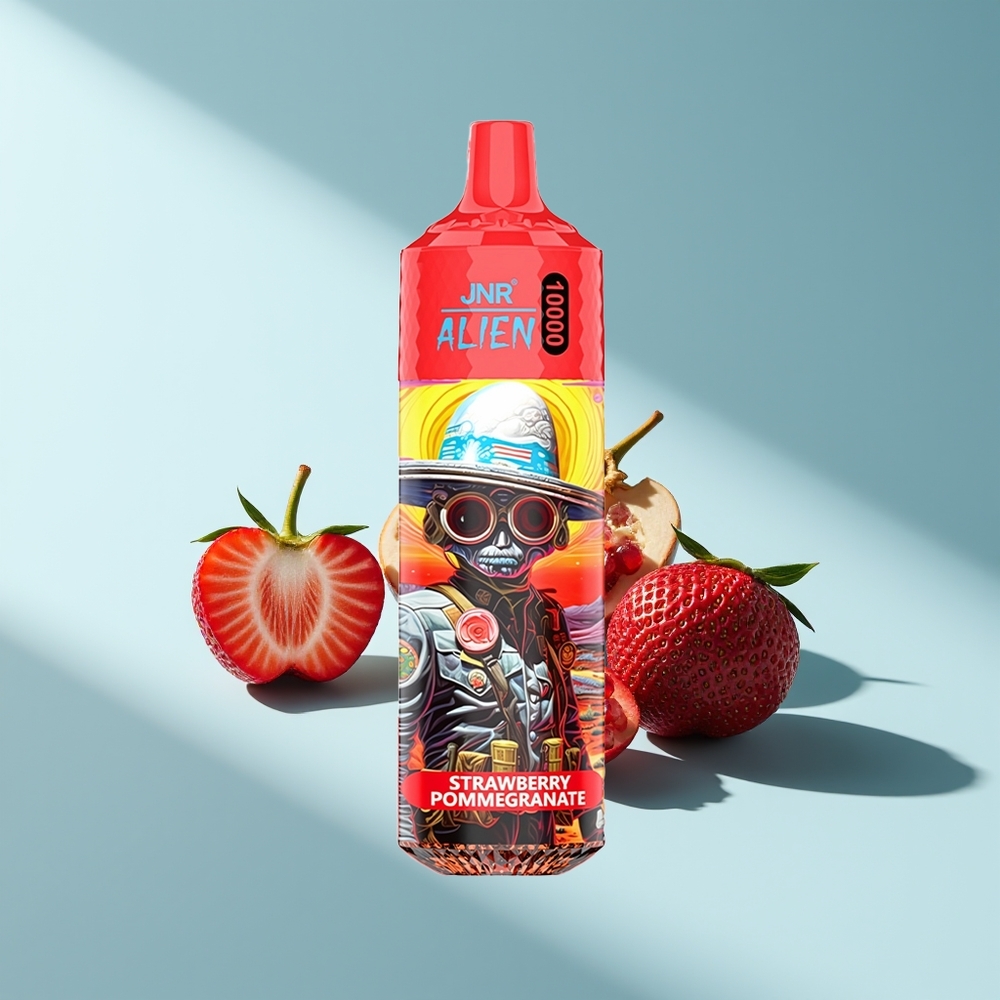 JNR Alien 10000 Erdbeer-Granatapfel mit 20ml E-Liquid und RGB-LED