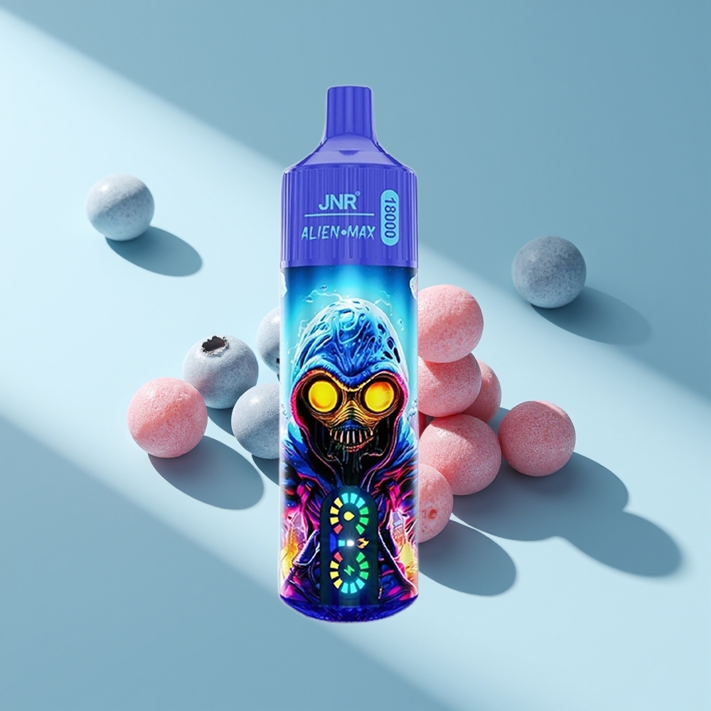 JNR Alien Max 18000 Blaubeere Bubblegum Dual Mesh & Smart LED